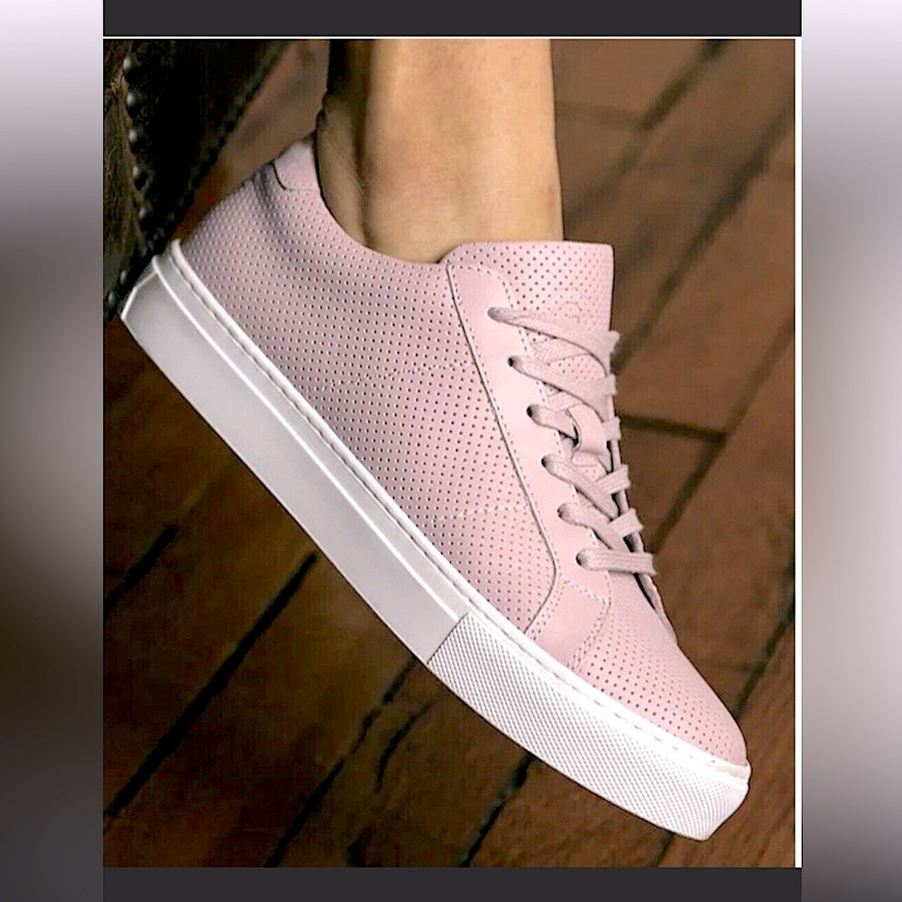 Greats The Royale Perforated Premium Leather Sneakers size 7.5   Blush